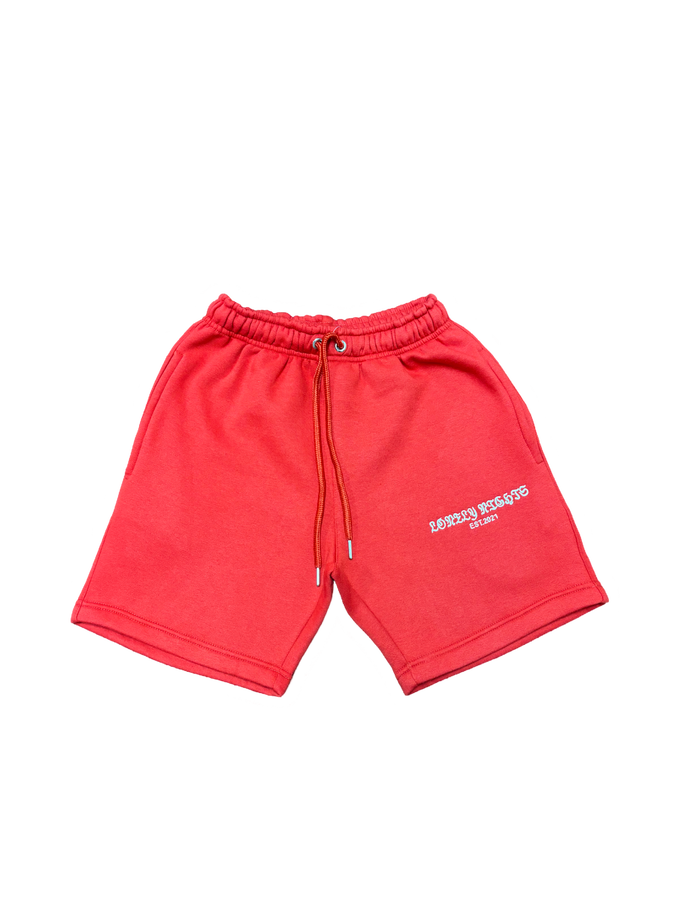 Red LonelyNights EST Shorts