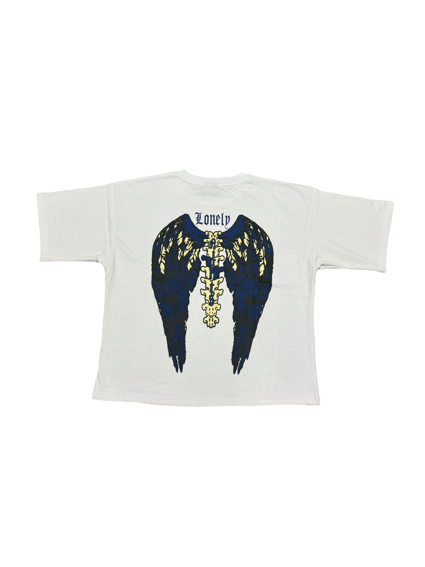 LonelyNights Cropped White&Blue Lost Souls