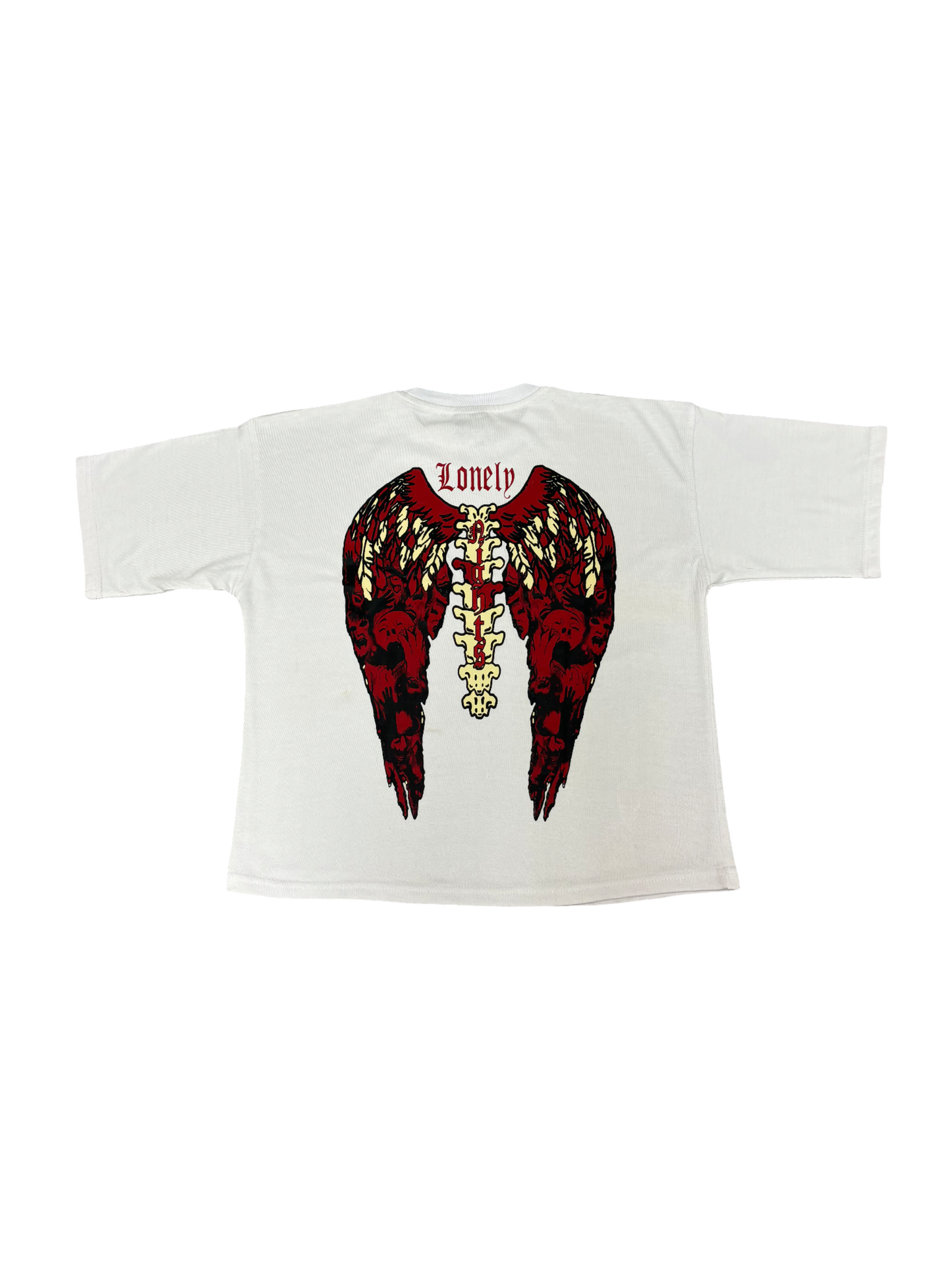 LonelyNights Cropped White&Red Lost Souls