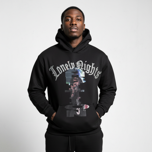 LonelyNights Rhinestone Ambition Hoodie