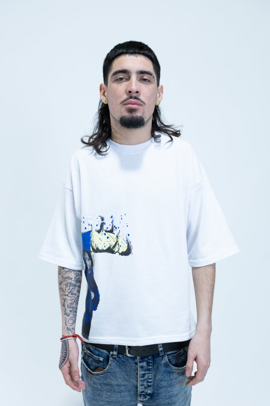 LonelyNights Cropped White&Blue Lost Souls