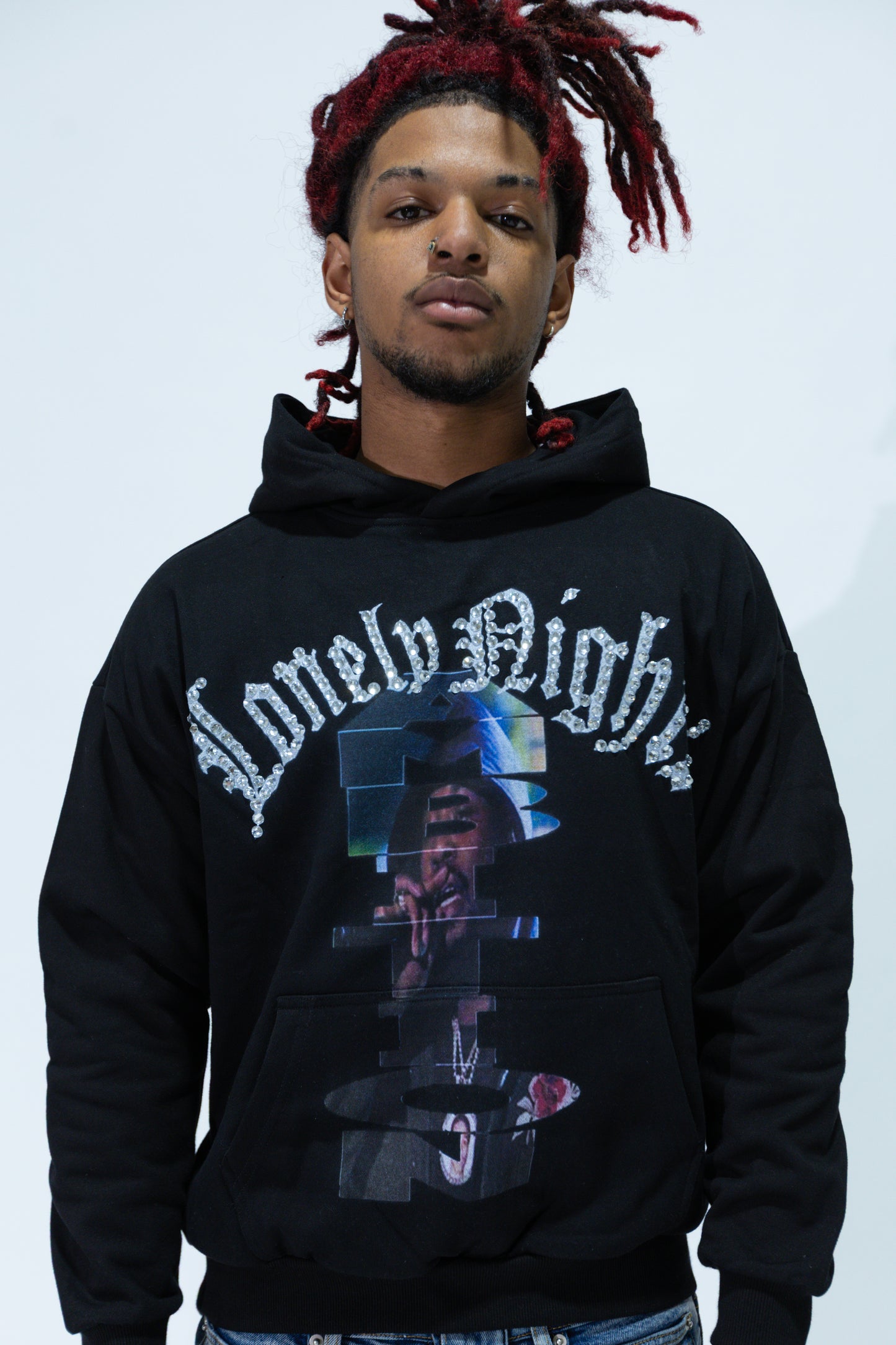LonelyNights Rhinestone Ambition Hoodie