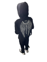 Load image into Gallery viewer, Lonelynights Kids black and White sweatsuit
