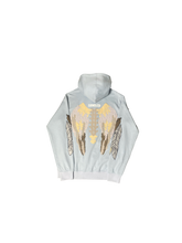 Load image into Gallery viewer, Baby Blue &amp; White Zip-Up Hoodie
