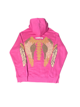 Load image into Gallery viewer, LonelyNights Pink&amp;White hoodie
