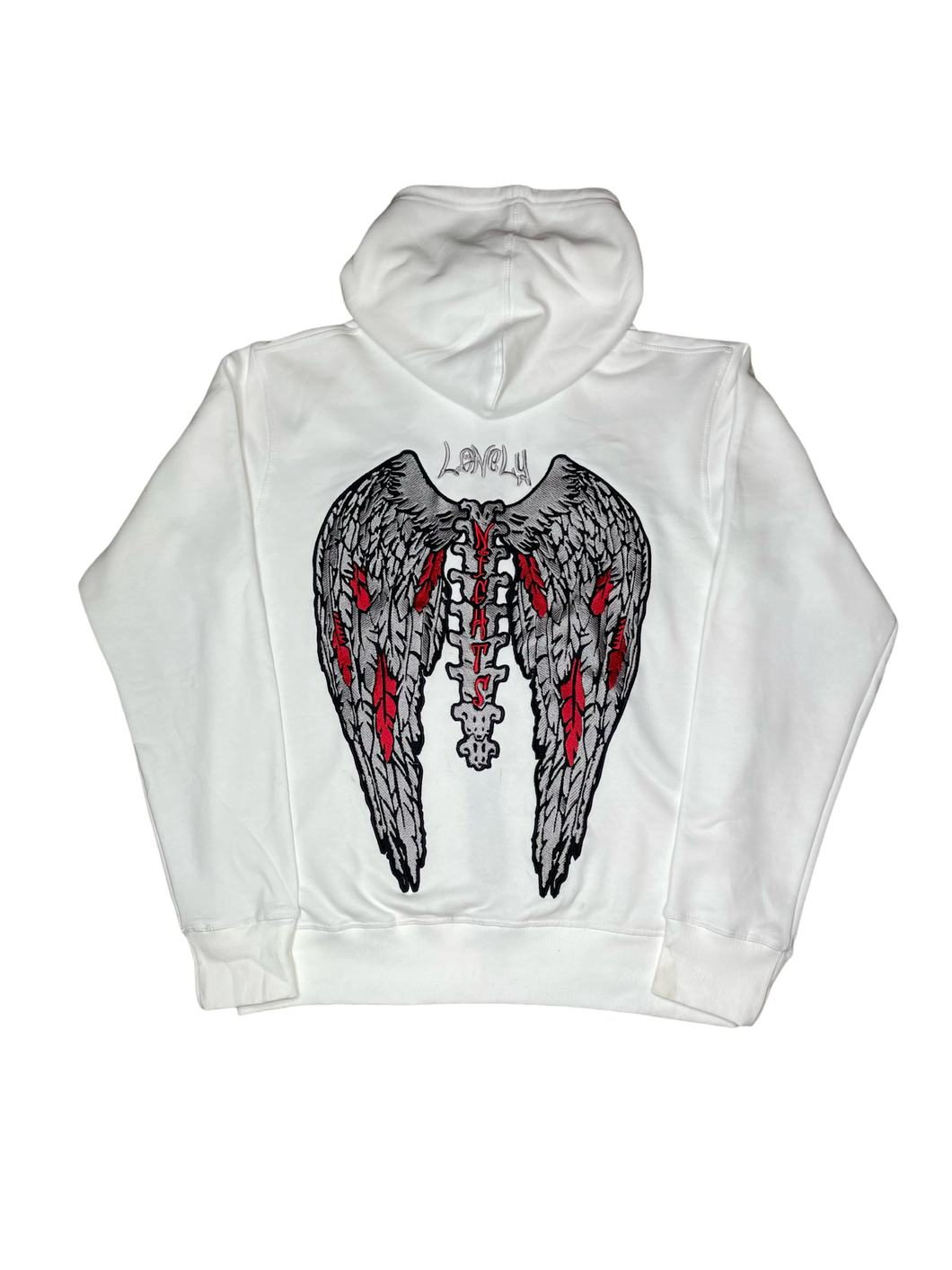 White & Red Hoodie