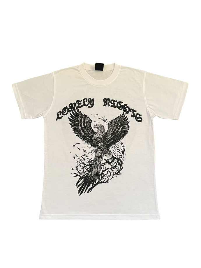 White&Black LonelyNights Eagle Shirt