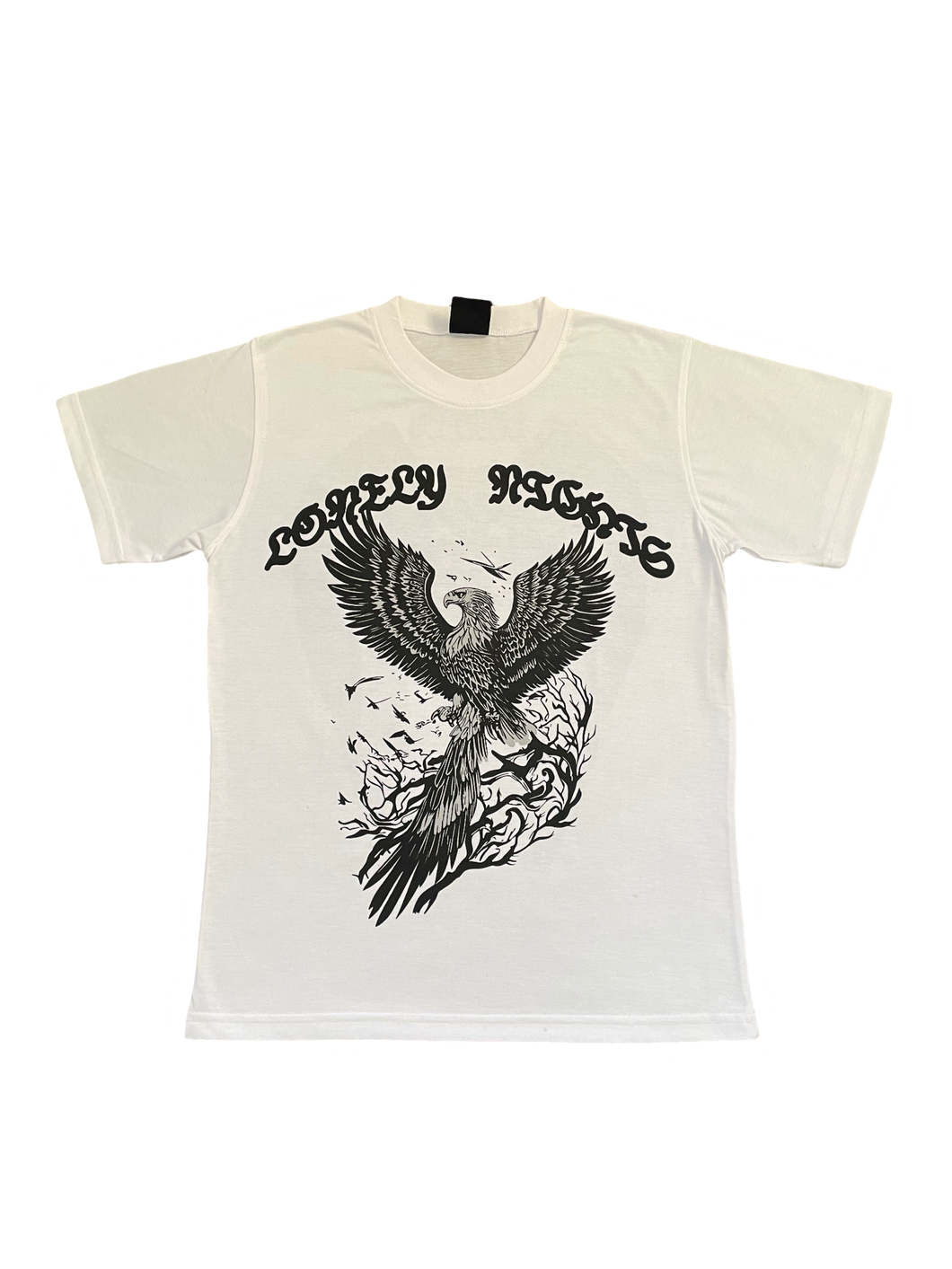 White&Black LonelyNights Eagle Shirt