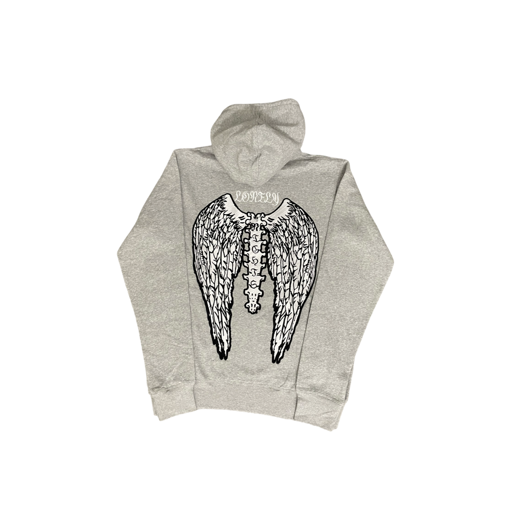 Grey LonelyNights EST. 2021 hoodie