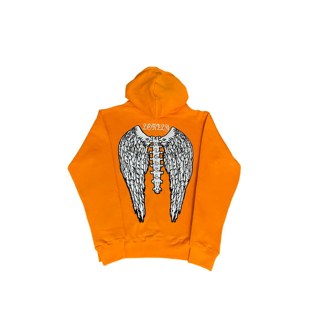 Orange LonelyNights EST. 2021 hoodie