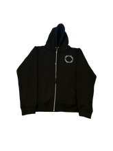 Load image into Gallery viewer, Black&amp;Silver Circle LonelyNights Zip-Up
